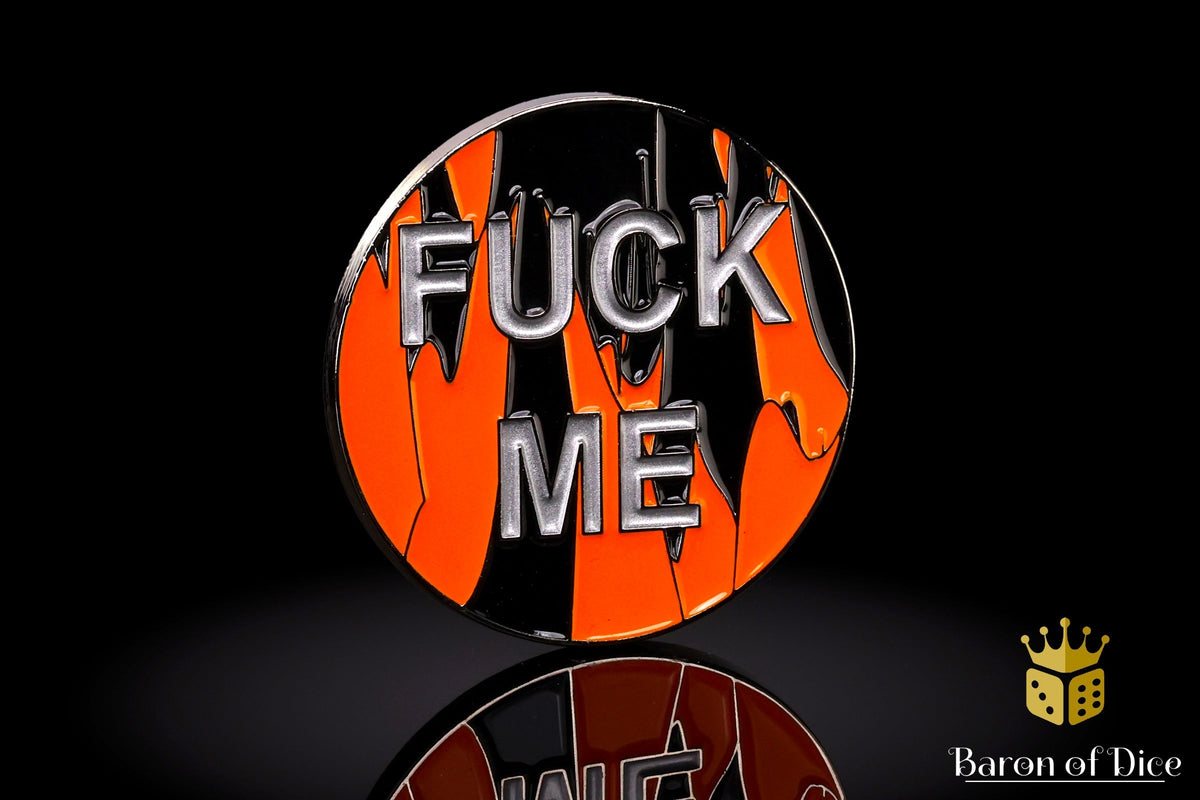 F**k Me | Silver | Wargaming & Datasheet Box | Baron's Coin™ Compatible