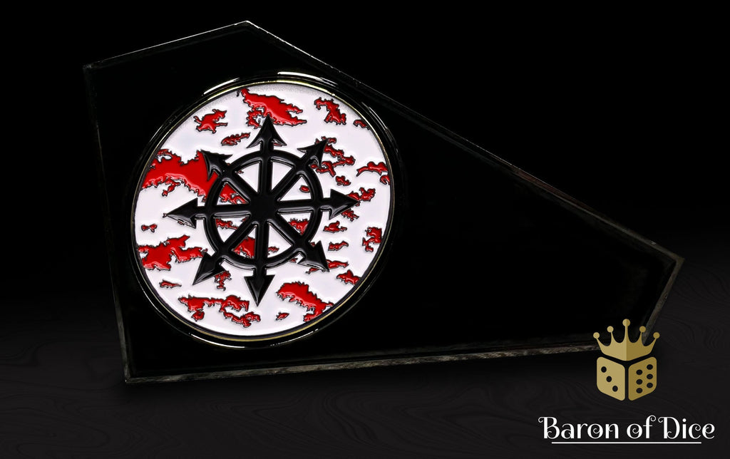 Chaos Star | Blood Sacrifice | Metal Combat Gauge | Baron Coin™ Compatible