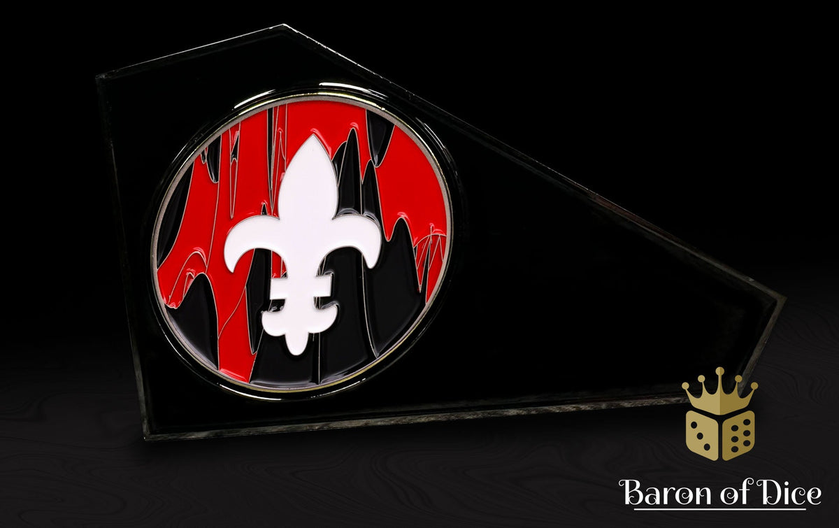 Fleur De Lis | Red | Metal Combat Gauge | Baron Coin™ Compatible