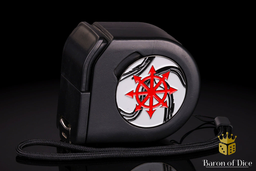 Marbled Chaos Star | Wargaming Tape Measure | Baron's Coin™ Compatible