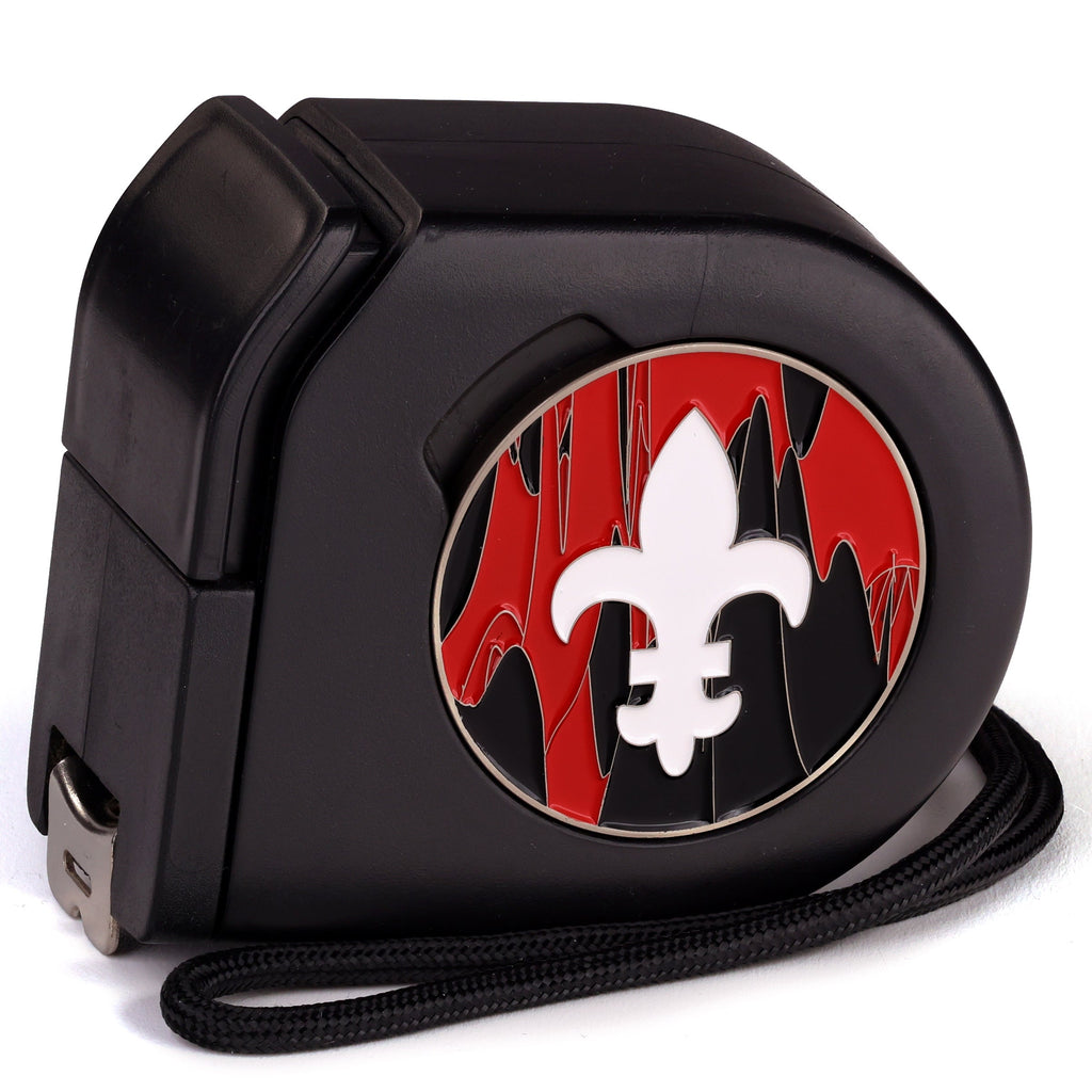 Fleur De Lis | Red | Wargaming Tape Measure | Baron's Coin™ Compatible