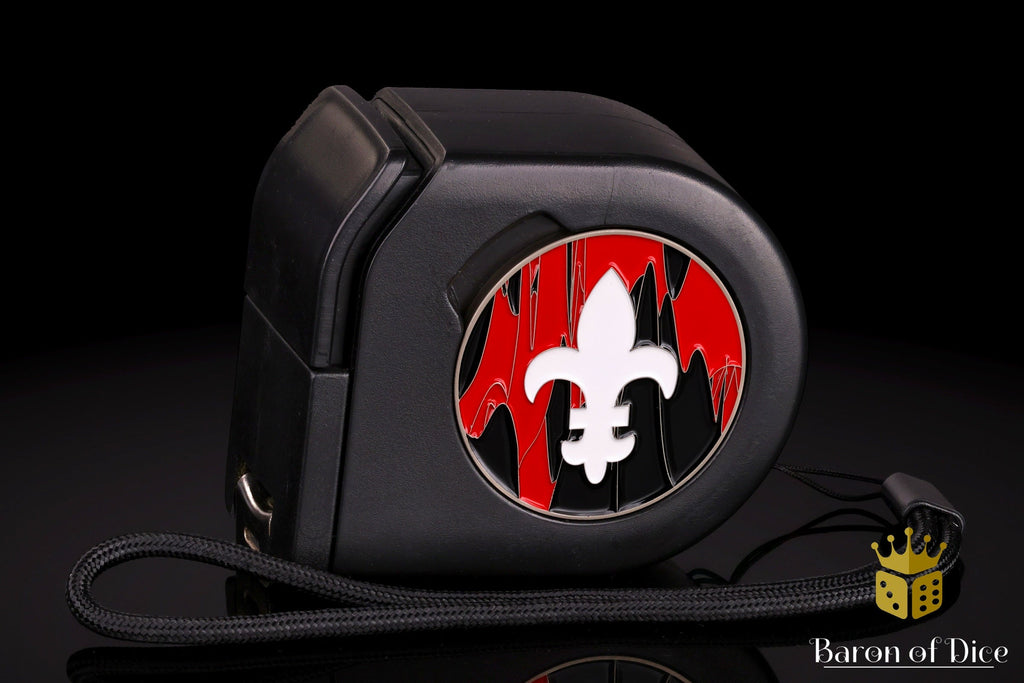 Fleur De Lis | Red | Wargaming Tape Measure | Baron's Coin™ Compatible