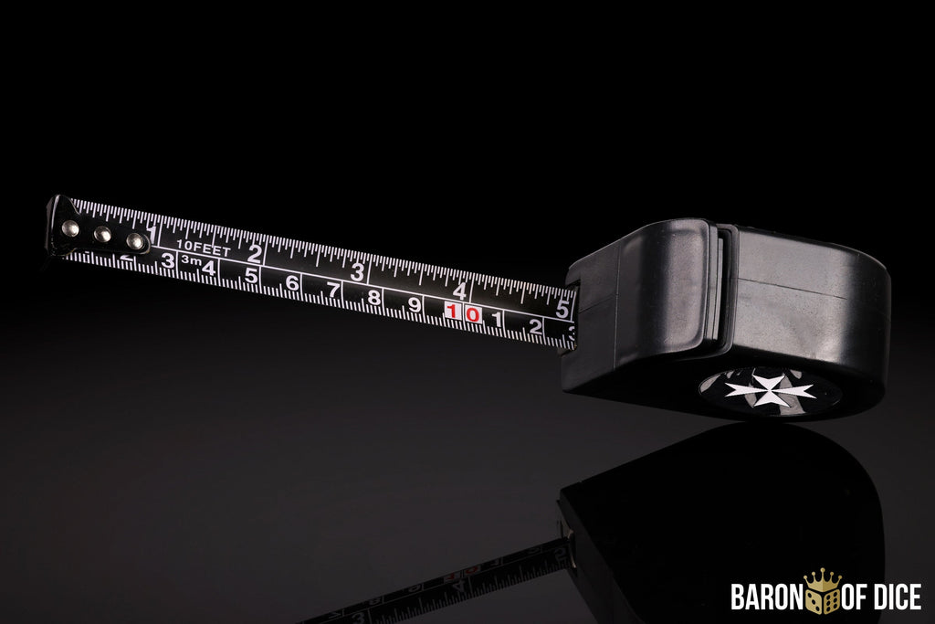 Knights Templar | Black | Wargaming Tape Measure | Baron's Coin™ Compatible