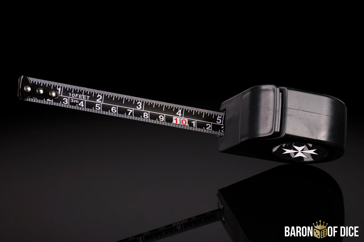 Knights Templar | Black | Wargaming Tape Measure | Baron's Coin™ Compatible