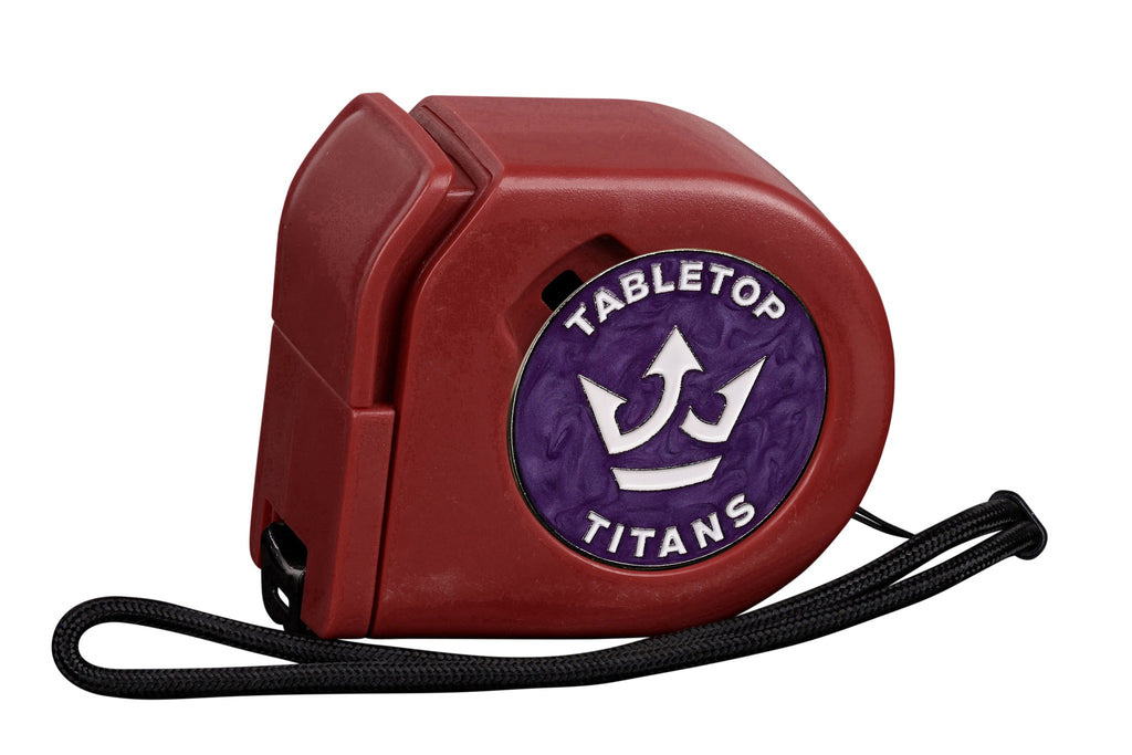 Tabletop Titans | Purple | Wargaming Tape Measure | Baron's Coin™ Compatible