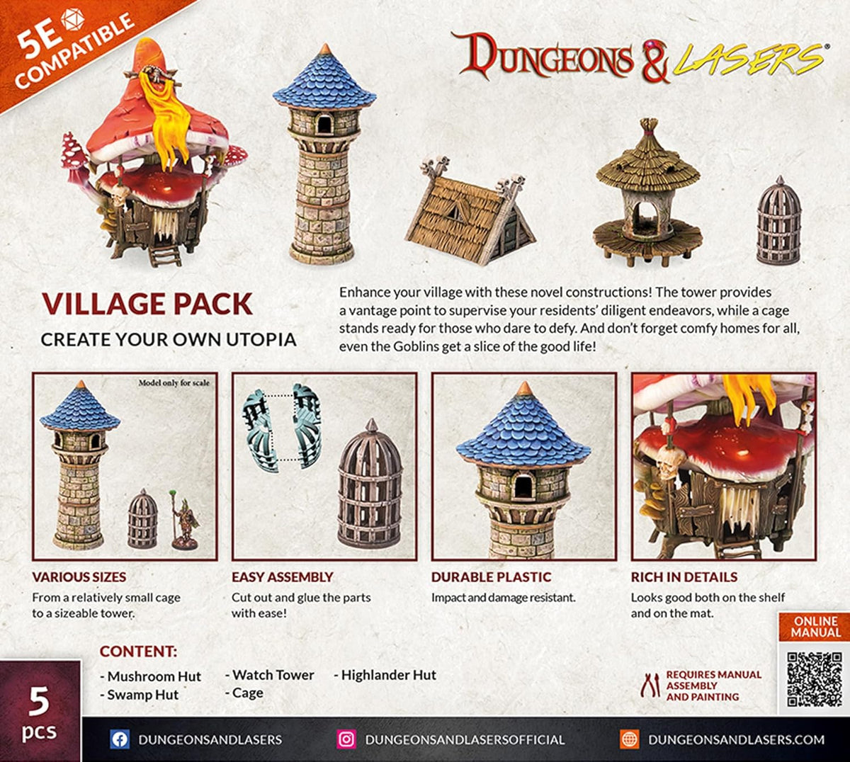 Dungeons & Lasers: Village Pack
