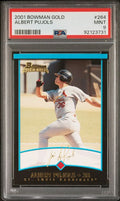 Graded 2001 Bowman Gold Albert Pujols #264 Rookie RC Baseball Card PSA 9 Mint