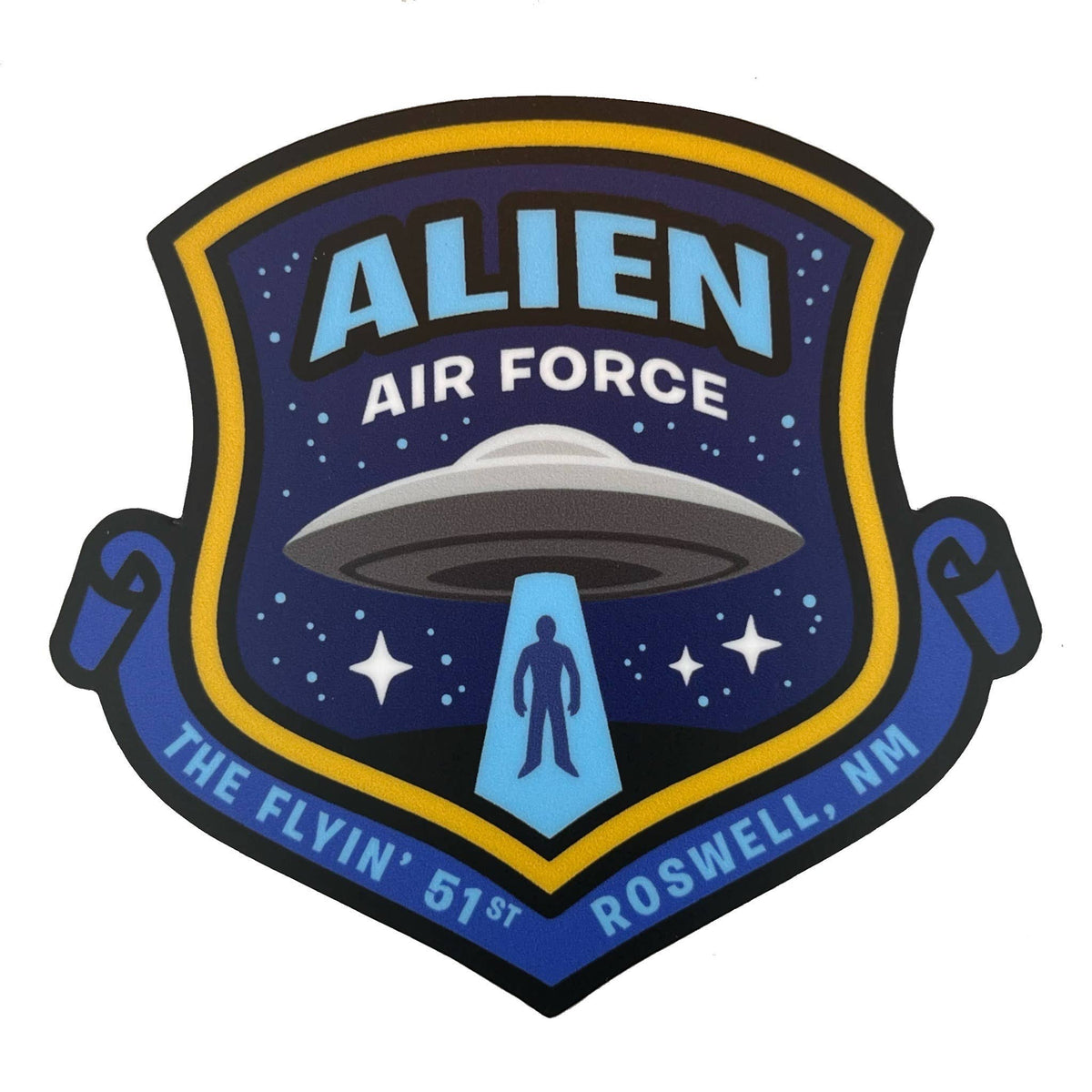 Alien Air Force Military Insignia UFO Sticker