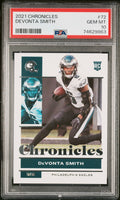 Graded 2021 Panini Chronicles DeVonta Smith #72 Rookie RC Football Card PSA 10 Gem Mint
