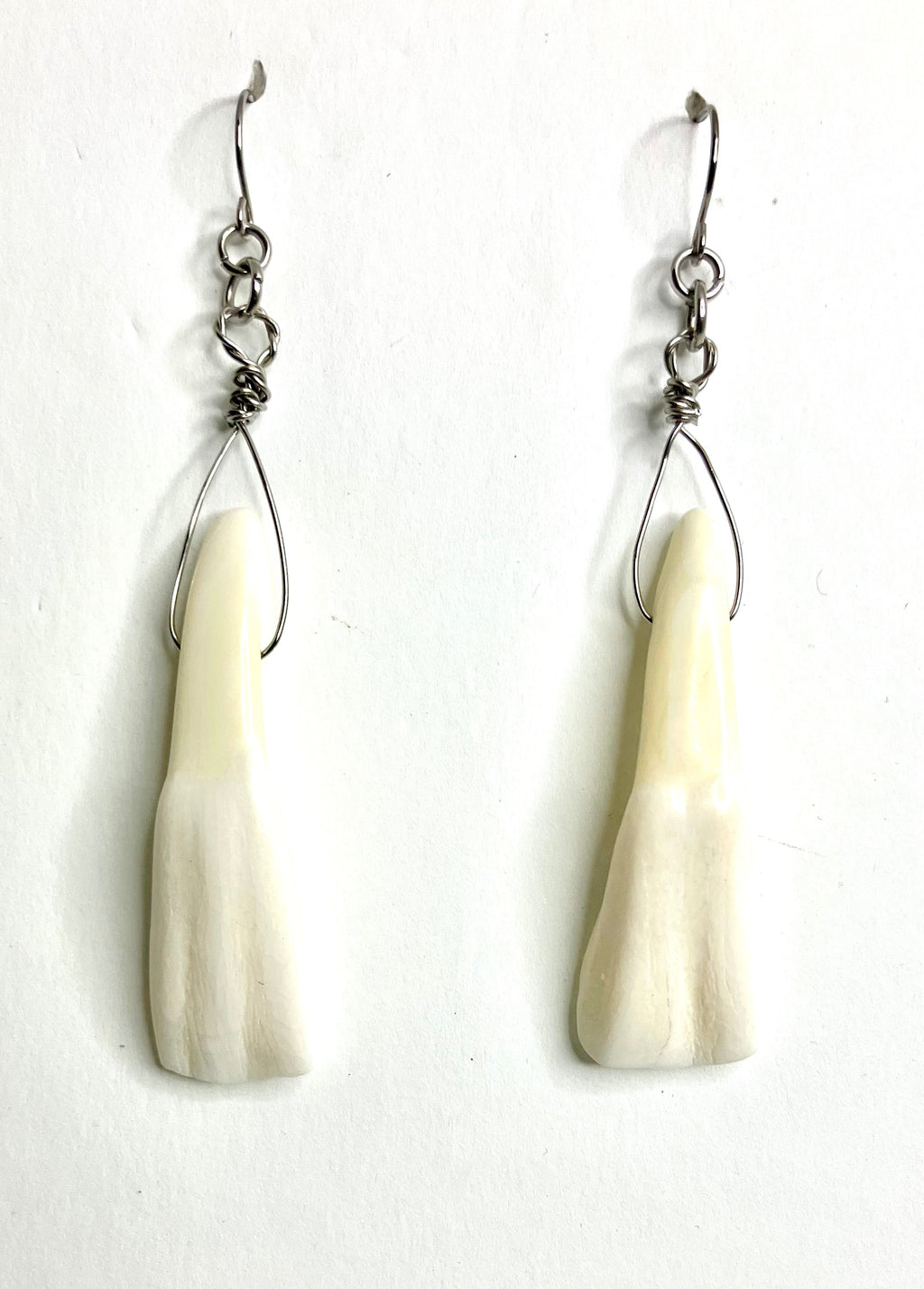 Water Buffalo Tooth Jewelry: Wire Wrapped Necklaces & Earrings