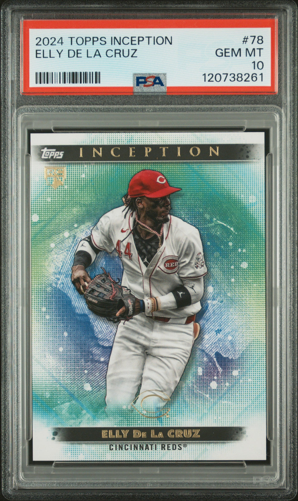 Graded 2024 Topps Inception Elly De La Cruz #78 Rookie RC Baseball Card PSA 10 Gem Mint