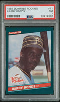 Graded 1986 Donruss Rookies Barry Bonds #11 Rookie RC Baseball Card PSA 7 Near Mint