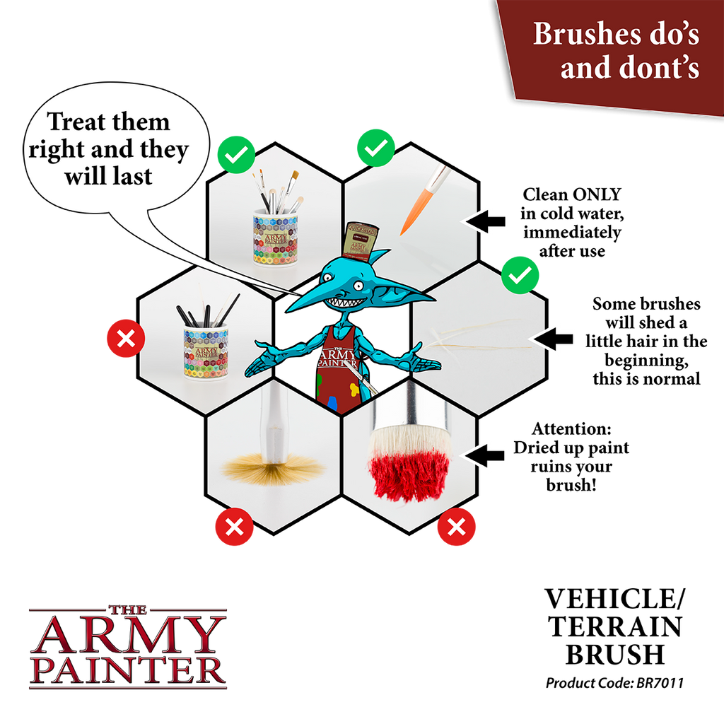 Army Painter Tools: Wargamer Brush - Vehicle & Scenery