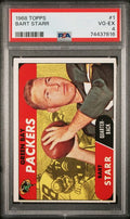 Graded 1968 Topps Bart Starr #1 Football Card PSA 4 VG-EX