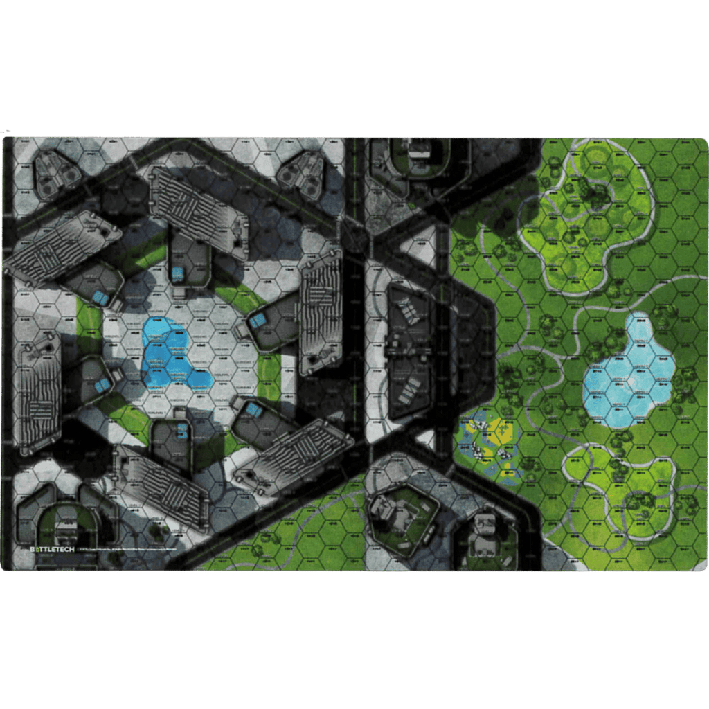 BattleTech: Battle Mat - Cities Central Park/Shopping District