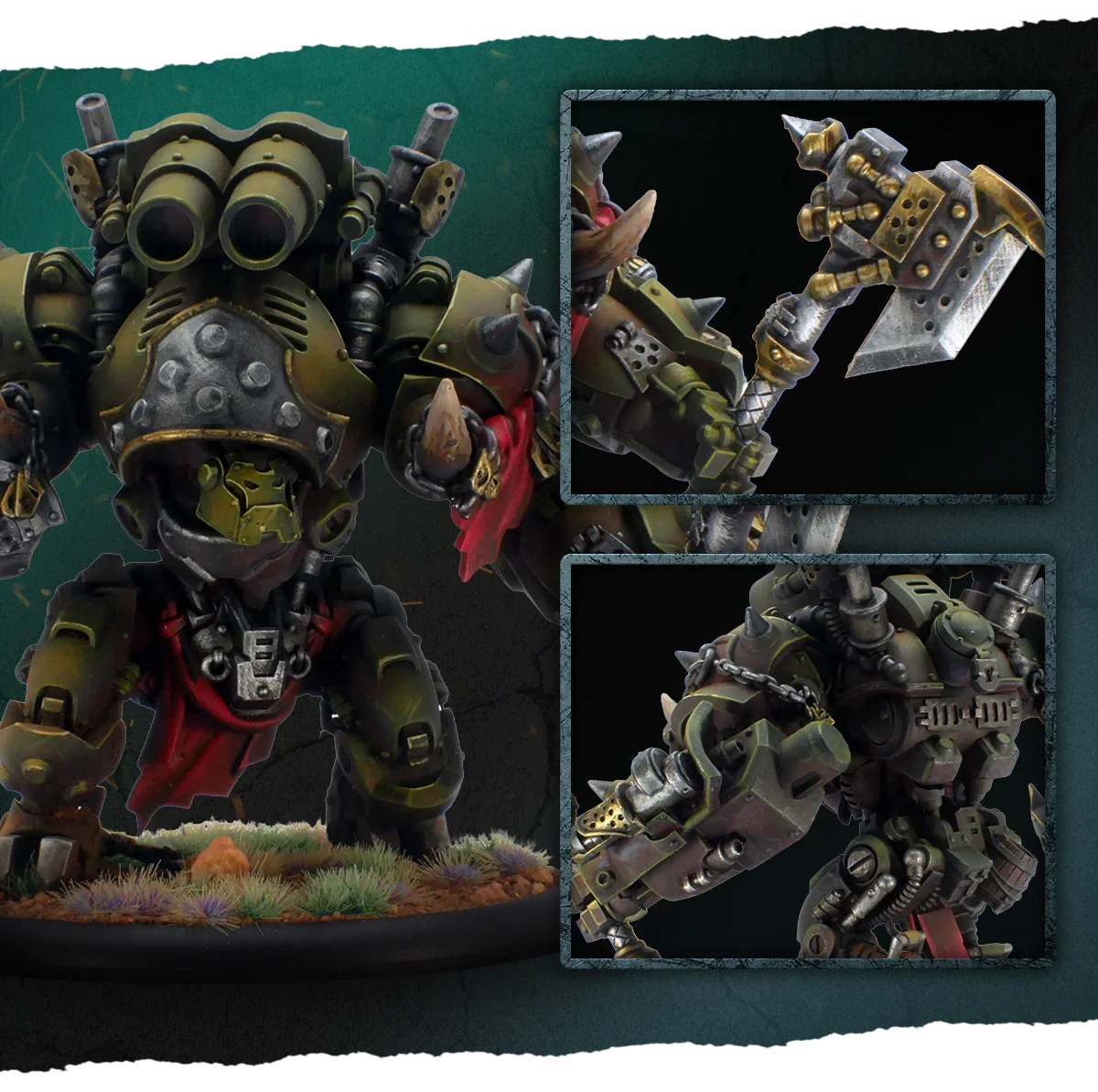 Warmachine: Southern Kriels Kithguard Journeyman & Ramhead