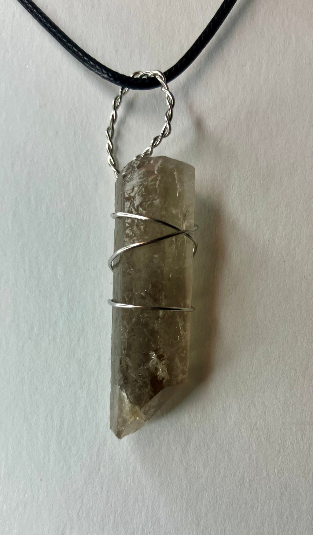 Wire Wrapped Stone and Crystal Necklaces, Stainless Steel