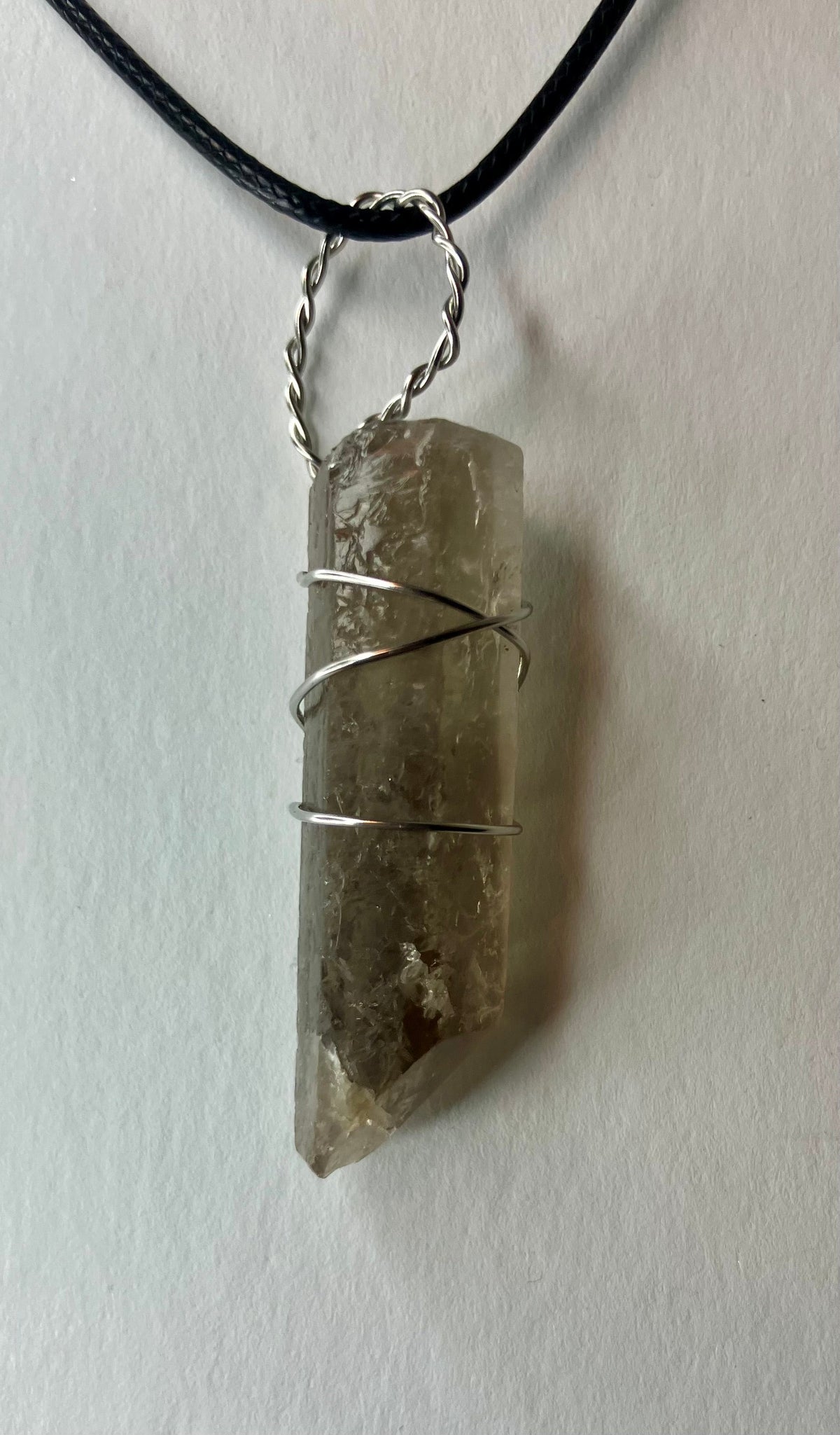 Wire Wrapped Stone and Crystal Necklaces, Stainless Steel
