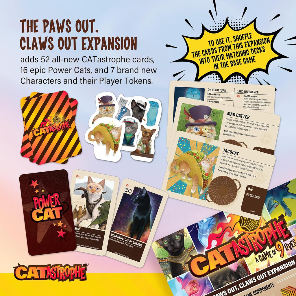 CATastrophe: A Game of 9 Lives with Paws Out Expansion Pack