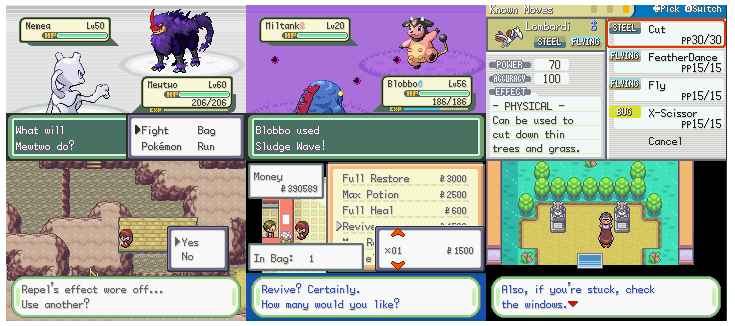 Pokemon Vega Minus GBA Pokemon ROM Hack Video Game Boy Advance