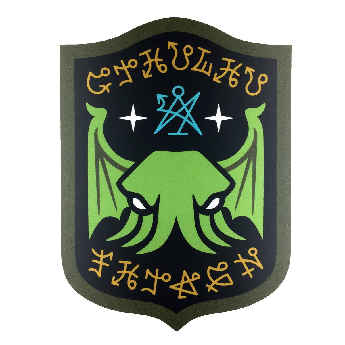 Cthulhu Fhtagn Shield Sticker