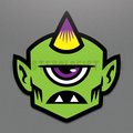 Cyclops Head Monster Sticker