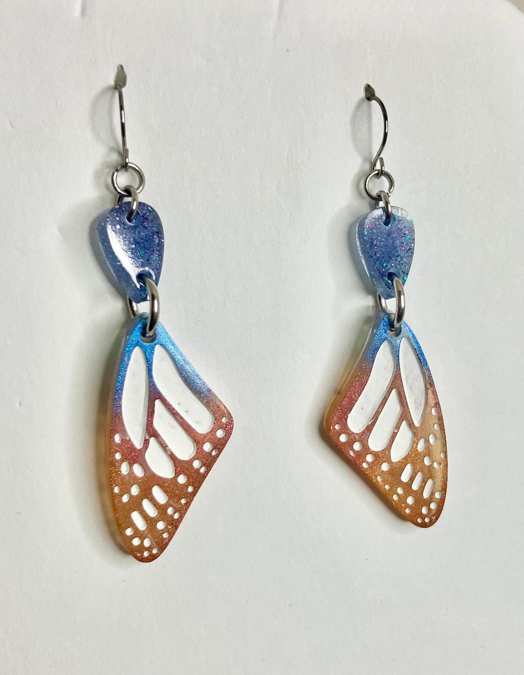 Resin Butterfly & Moth Wing Jewelry: Earrings & Necklaces