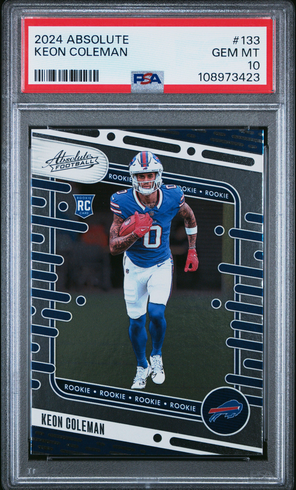 Graded 2024 Panini Absolute Keon Coleman #133 Rookie RC Football Card PSA 10 Gem Mint
