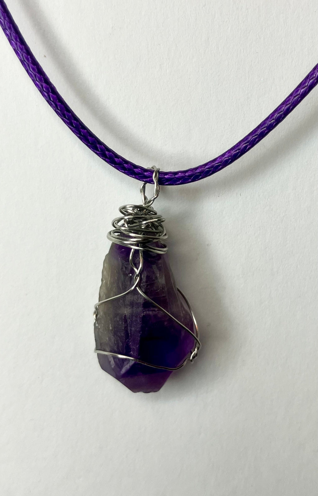 Wire Wrapped Stone and Crystal Necklaces, Stainless Steel