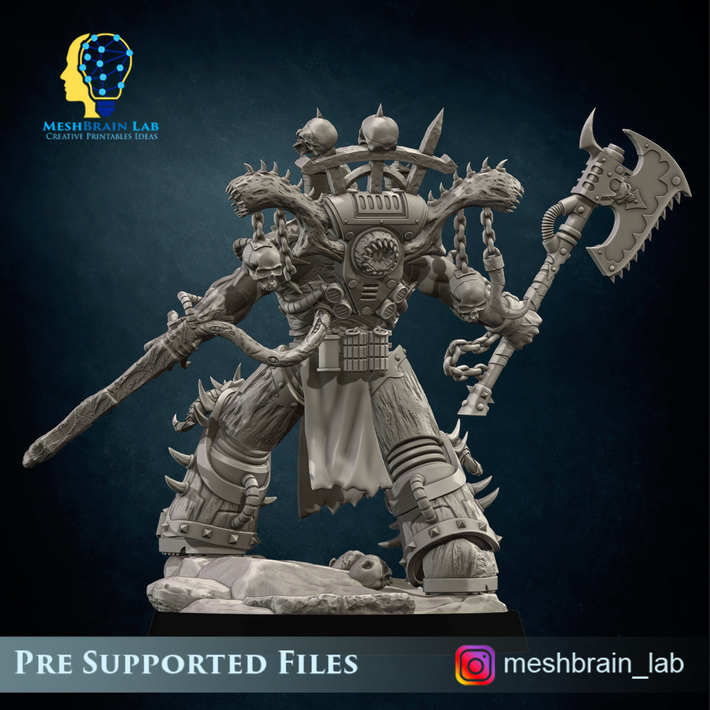 3d Printed Doom Marine Demonhost By Meshbrain Labs Miniatures