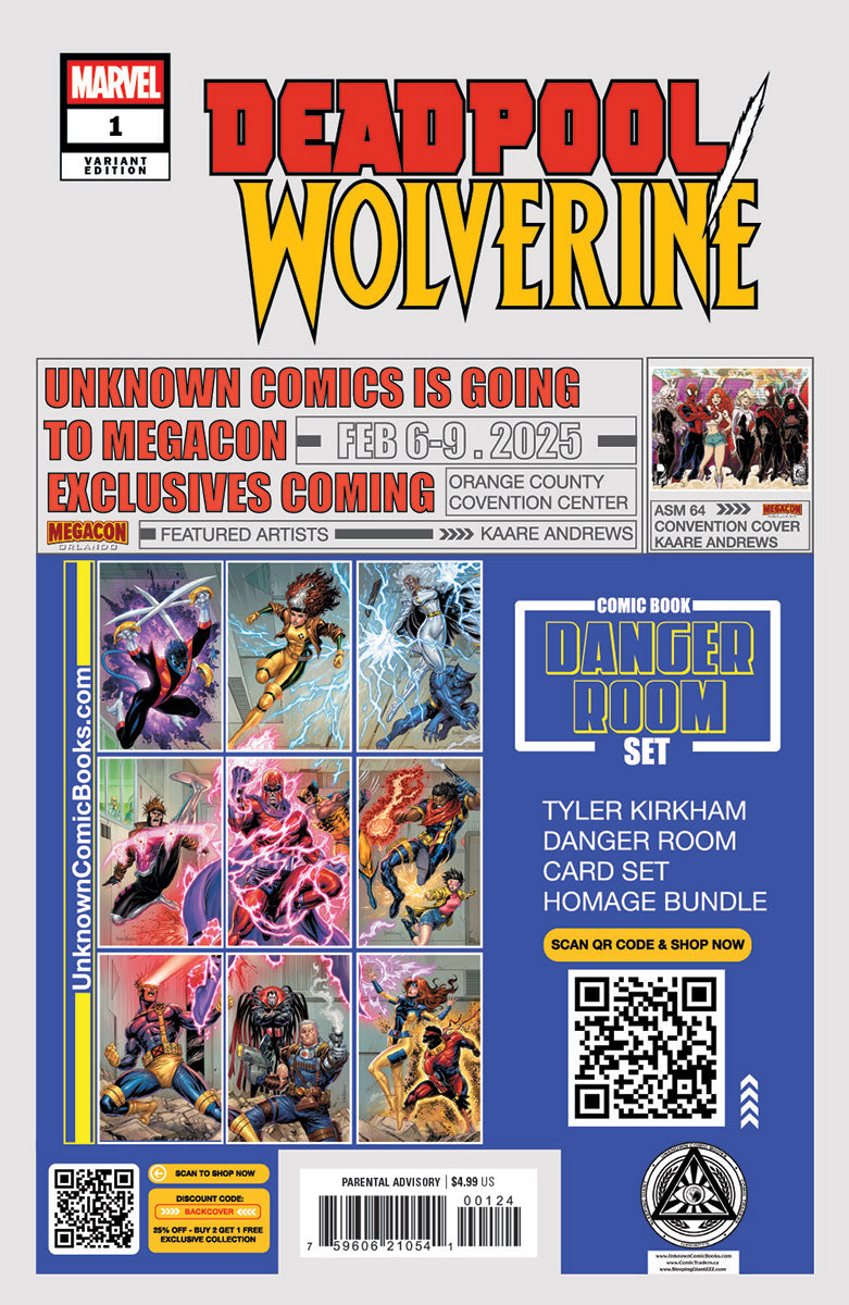 Deadpool / Wolverine #1 Tyler Kirkham MEGACON 2025 Exclusive Virgin PREMIUM BATTLE DAMAGED Var (01/01/2025)