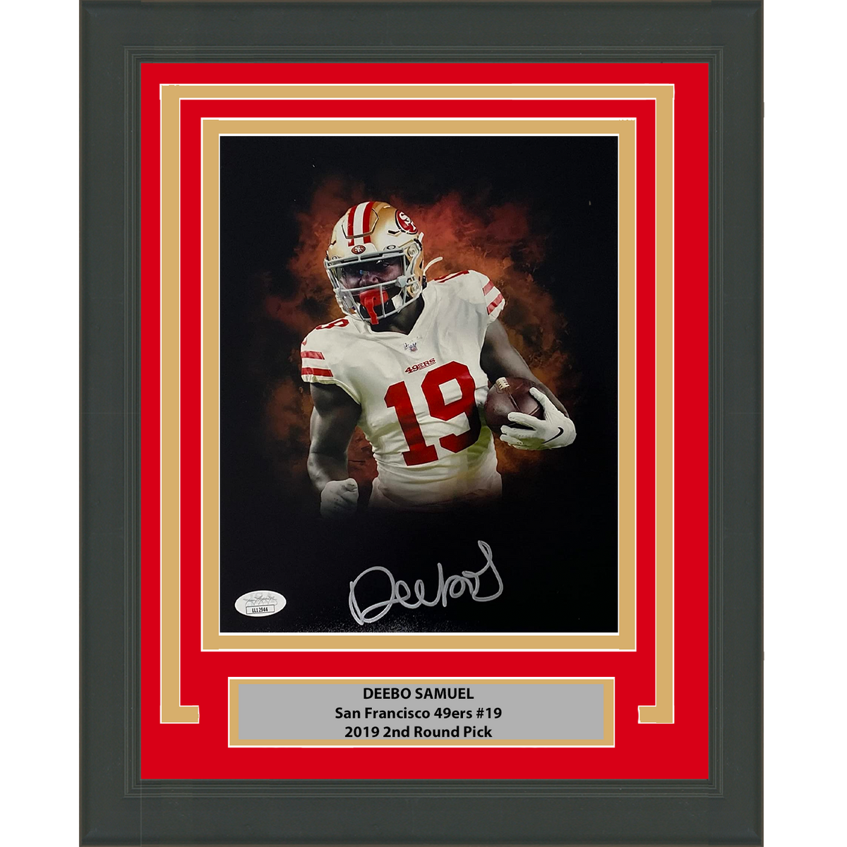Framed Autographed/Signed Deebo Samuel San Francisco 49ers 8x10 Football Photo JSA COA #3