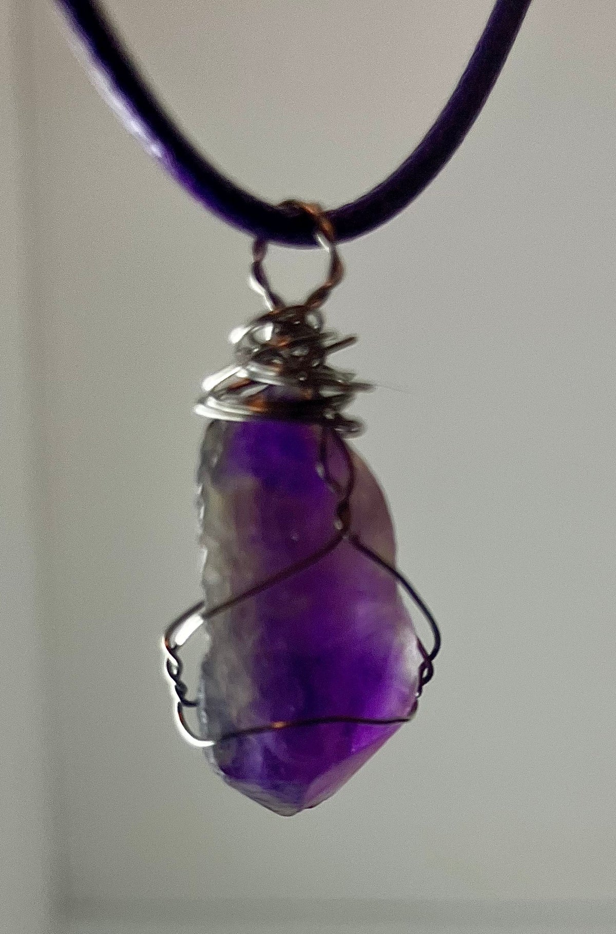Wire Wrapped Stone and Crystal Necklaces, Stainless Steel