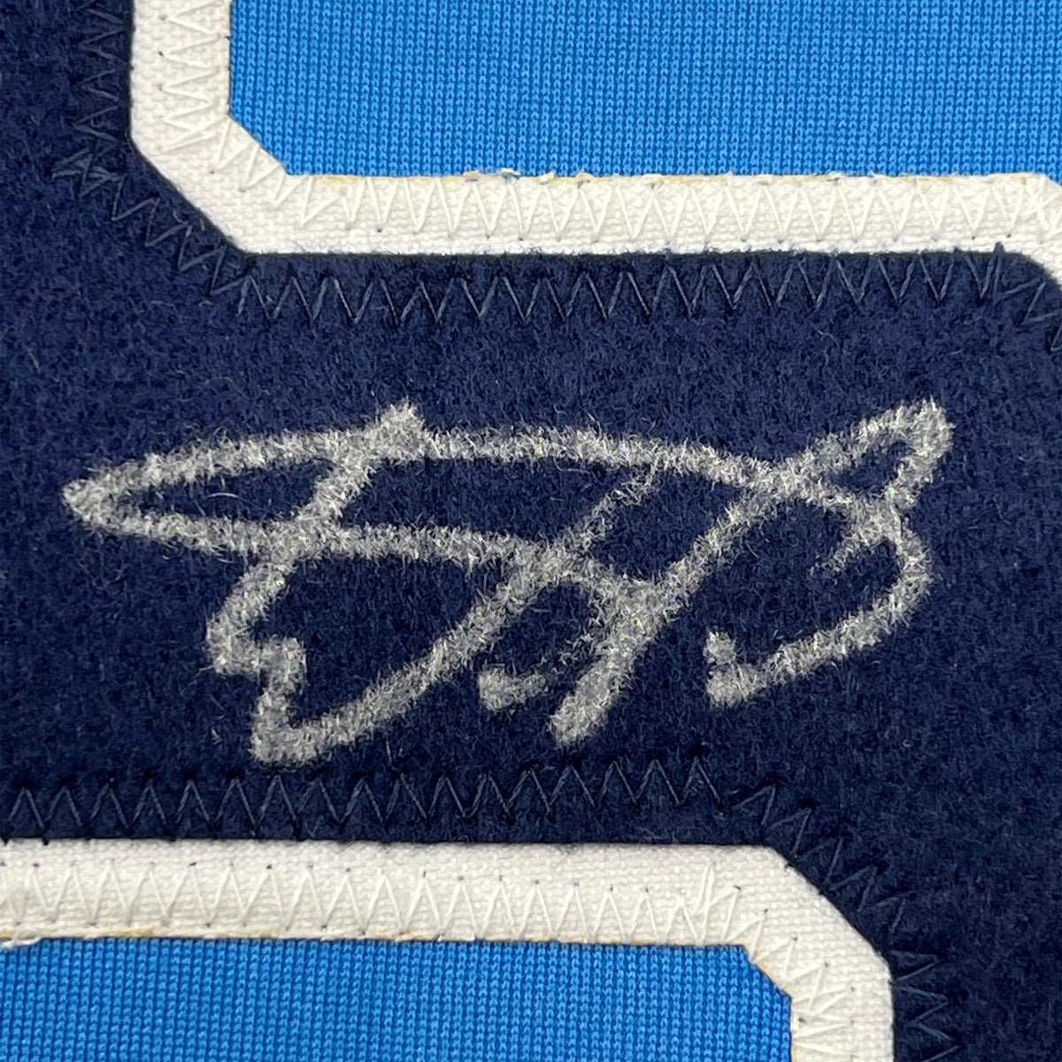 Framed Autographed/Signed Wander Franco 35x39 Tampa Bay Light Blue Baseball Jersey JSA COA