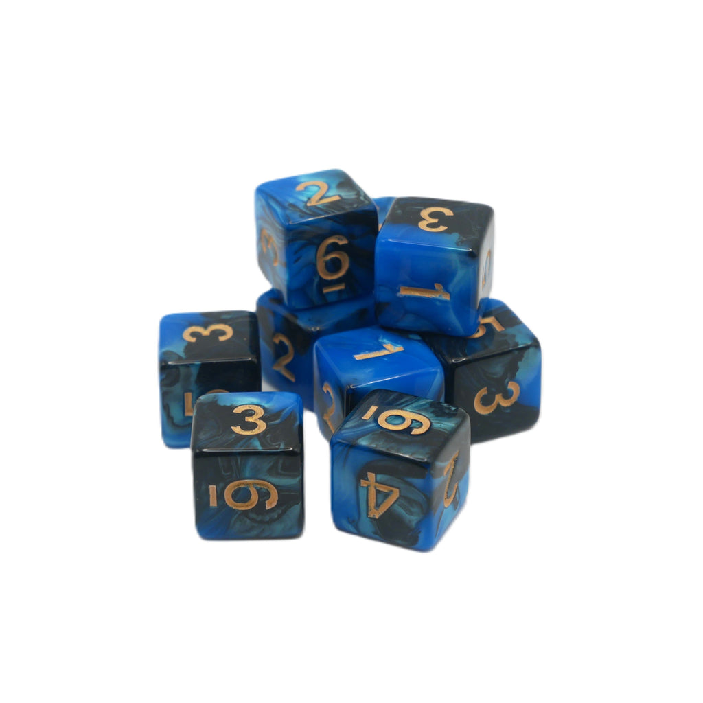 Frozen Corruption 10d6 - DnD Dice Set | Acrylic RPG Gaming Dice