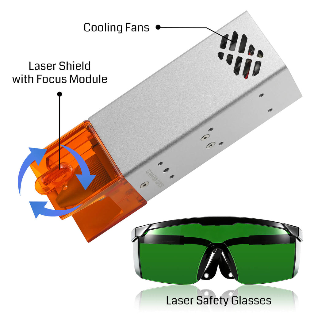 CFL10-40 10W FAC 435nm Laser Module for 3020-PRO, 3030-PROVer, 4040-PRO Series, PROVerXL4030, 2X2, 4X4, Laser Class 4