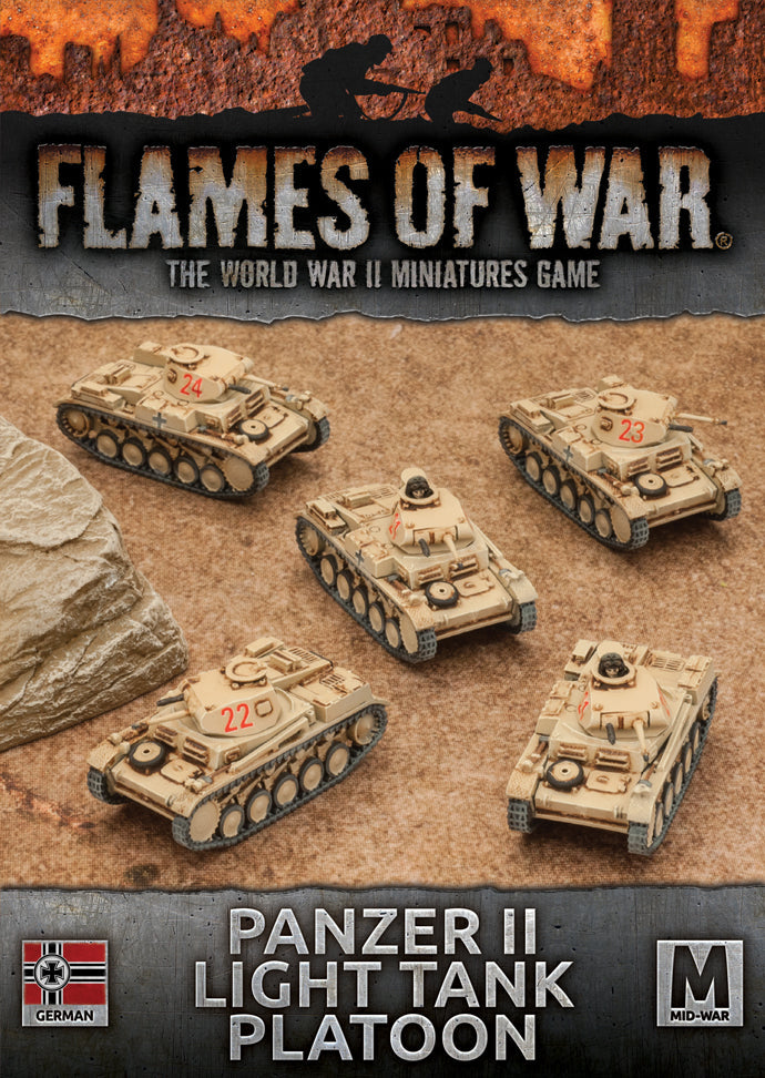 Flames of War:  German Panzer II Tank Platoon (Mid War-Afrika Korps)