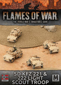 Flames of War: German Sd Kfz 221 & 222 Light Scout Troop (Mid War-Afrika Korps)