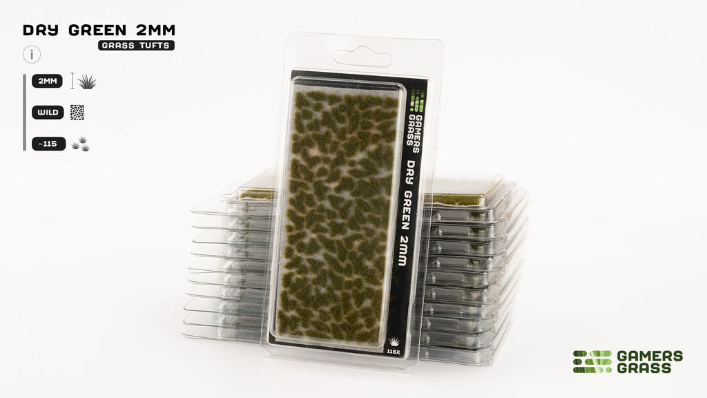 Gamers Grass | Grass Tuft | Dry Green (2mm)