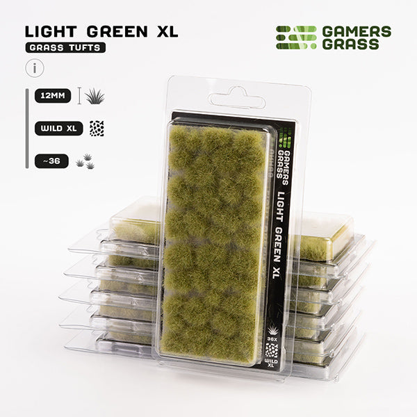 Gamers Grass Tufts: Light Green XL - 12mm - Wild XL