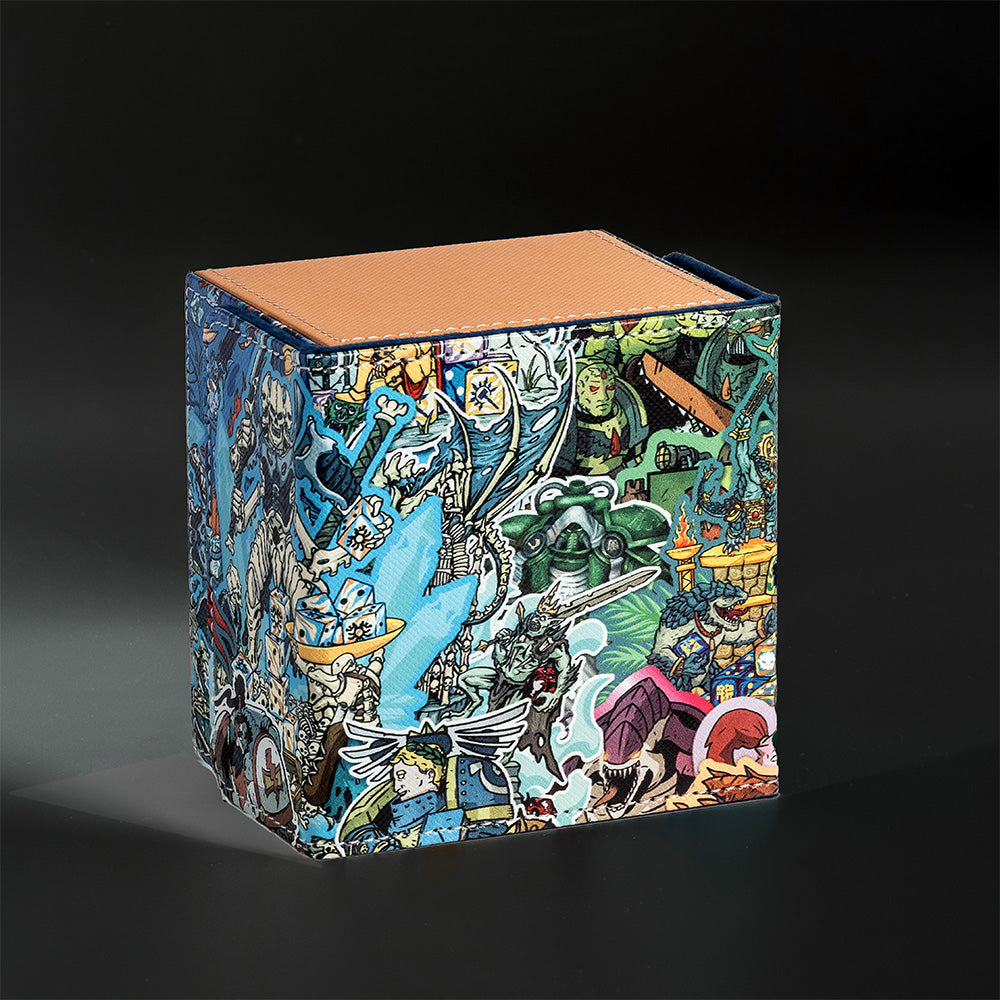 100+ XL Deck Box | Grimdark Collage