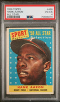 Graded 1958 Topps All Star Hank Aaron #488 Baseball Card PSA 4 VG-EX