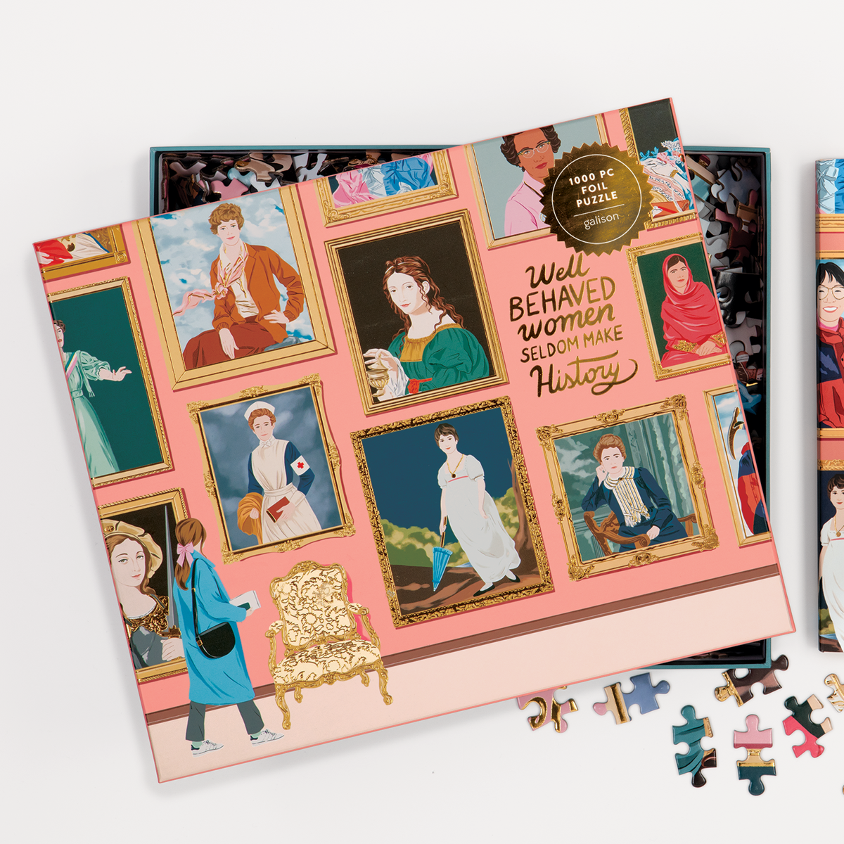 Galison Puzzles: Foil Puzzle - 1000 Pieces - Herstory Museum