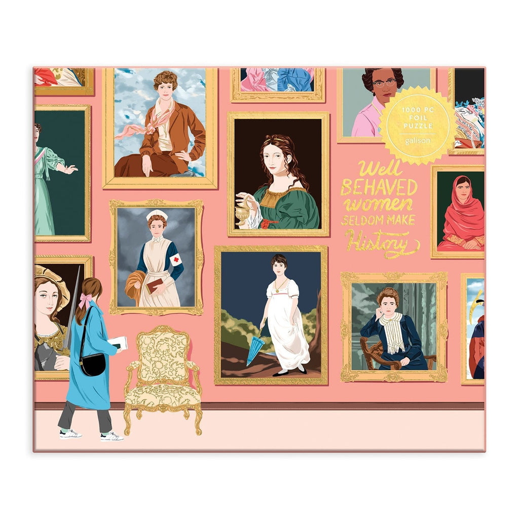 Galison Puzzles: Foil Puzzle - 1000 Pieces - Herstory Museum
