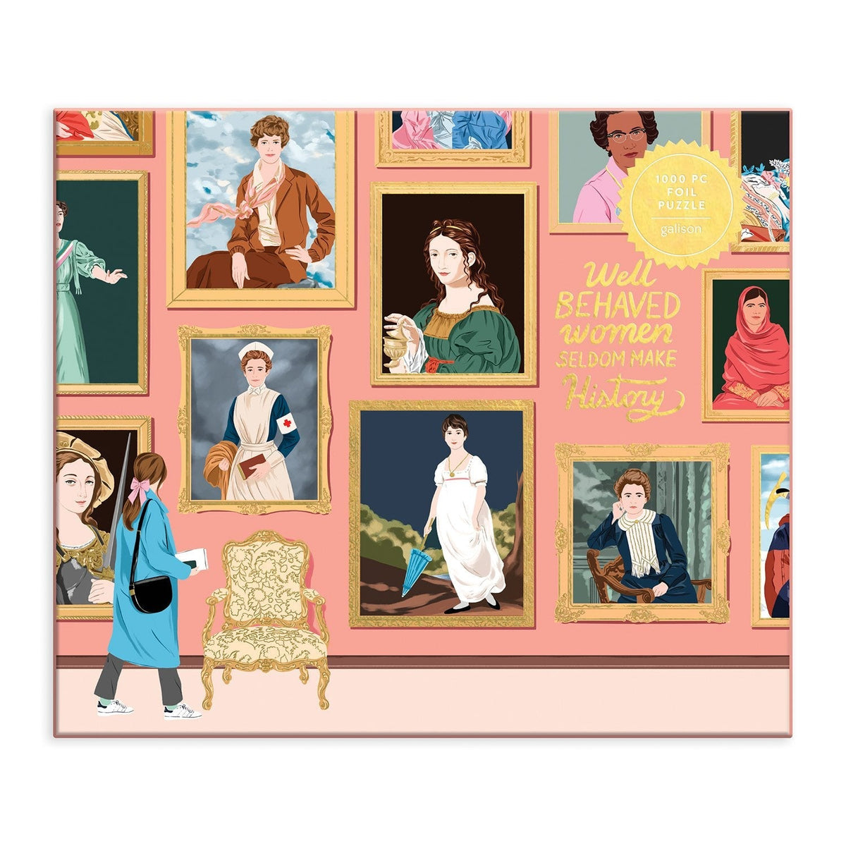 Galison Puzzles: Foil Puzzle - 1000 Pieces - Herstory Museum