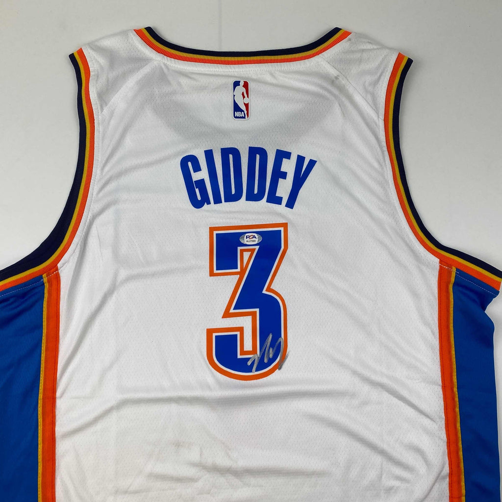 Autographed/Signed Josh Giddey Oklahoma City Thunder White Authentic Basketball Jersey PSA/DNA COA