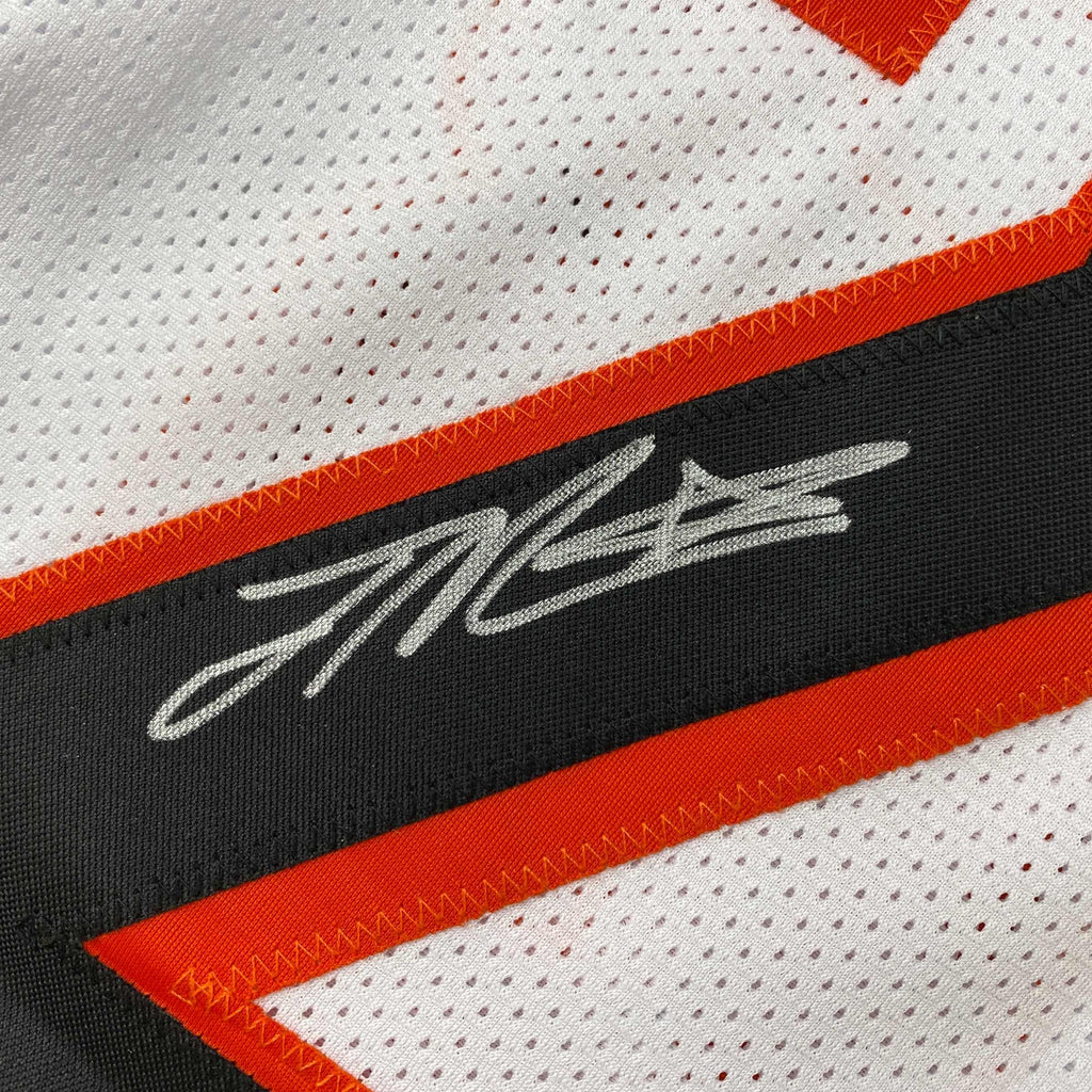Autographed/Signed Joe Mixon Cincinnati White Football Jersey JSA COA