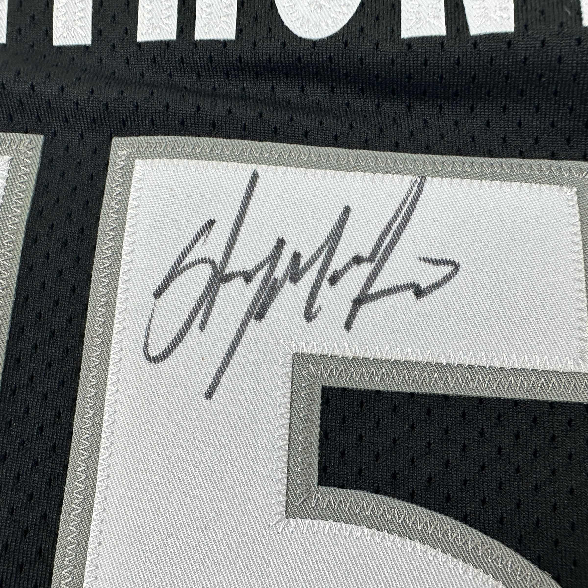 Autographed/Signed Carmelo Anthony Syracuse Orange Black Basketball Jersey Fanatics COA