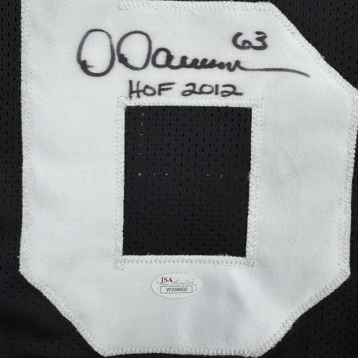 Autographed/Signed Dermontti Dawson HOF 12 Pittsburgh Black Football Jersey JSA COA