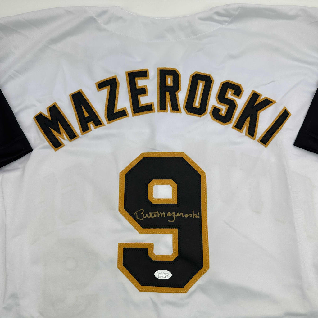 Autographed/Signed Bill Mazeroski Pittsburgh White Baseball Jersey JSA COA